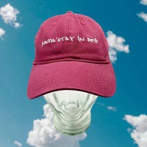 Nama'stay in Bed Burgundy Baseball Hat NWT